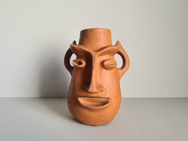 Vintage Parisian Face-Shaped Vase