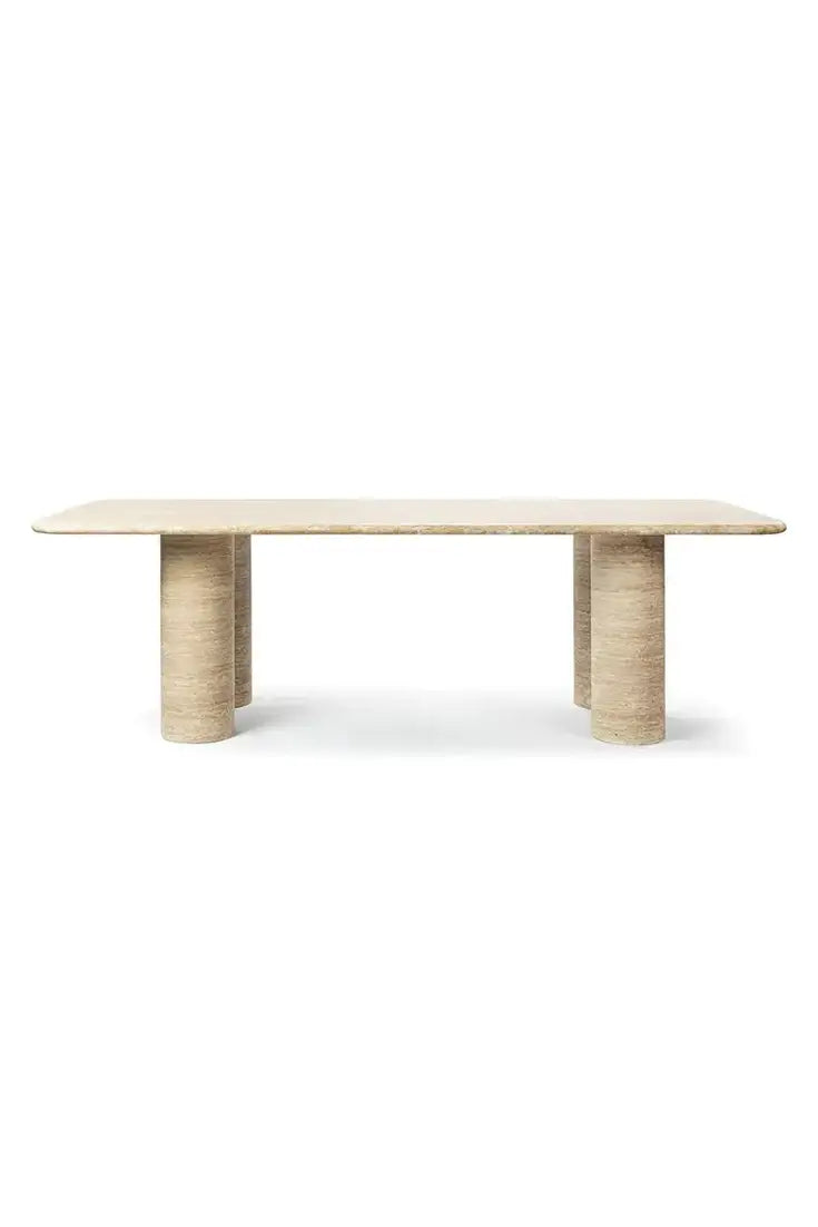 MORRIS TRAVERTINE DINING TABLE