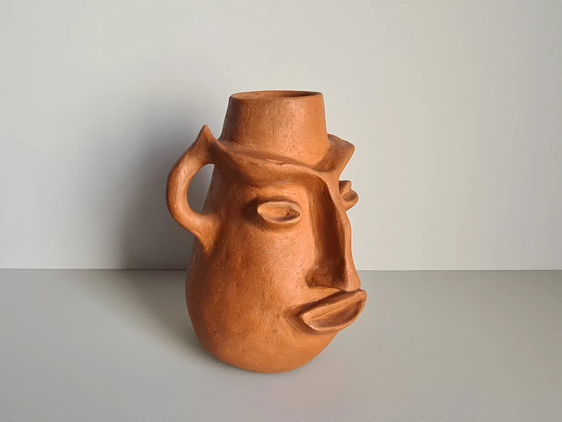 Vintage Parisian Face-Shaped Vase